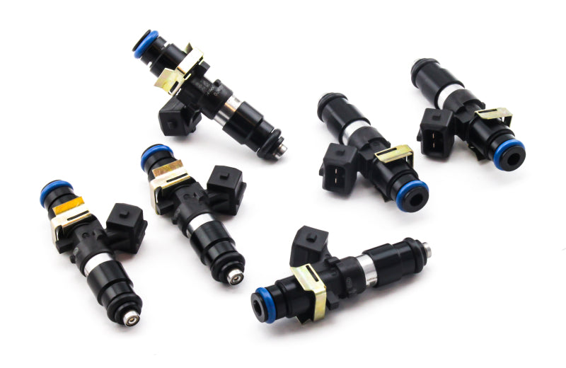 DeatschWerks Bosch EV14 1200cc fuel injector set for 93-98 Toyota Supra TT, 14mm O-Ring top feed injectors, 6-cylinder.