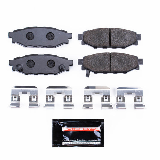 PowerStop rear track day brake pads for 2013-2016 Subaru BRZ, racing brake pads with high-performance friction material.