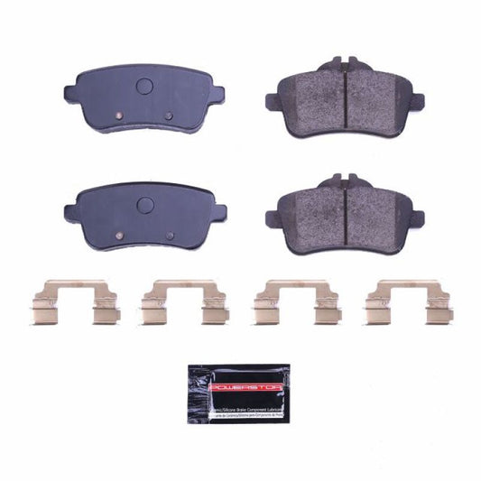 PowerStop Z23 Evolution Sport brake pads for Mercedes-Benz CLA45 AMG rear, with hardware, high-performance automotive brake components