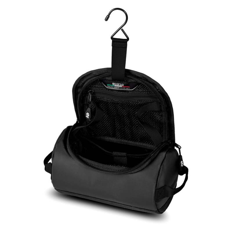 Black Sparco Dakar Mini Bag for travel and everyday use, featuring compact design and durable materials.