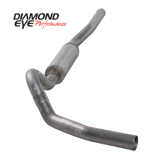 Diamond Eye Performance Catback exhaust pipe for Chevy/GMC 6.6L 2500/3500 2006-2007.5, single MFLR replacement pipe in stainless steel.