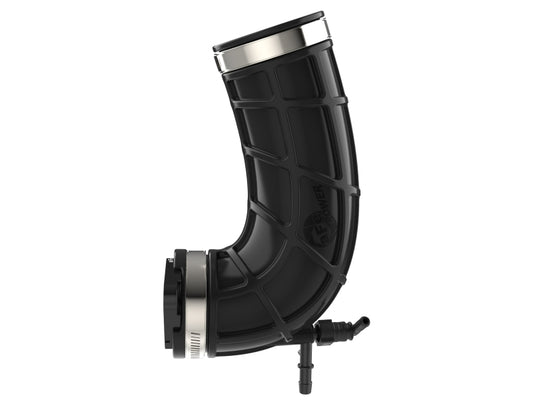 aFe turbo inlet pipes for improved airflow, shown in the image with polished metal finish and precise fit for compatible turbo systems.
