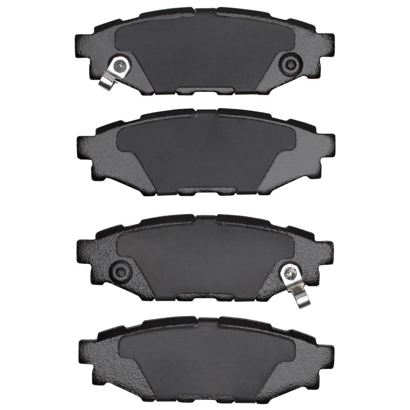 R1 Concepts Subaru Forester R1 ceramic brake pads, OE rear brake pads, black with metal backing for improved braking performance
