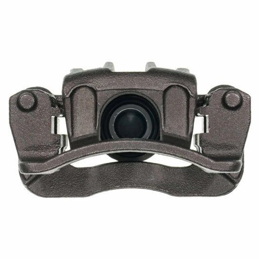PowerStop rear left OE replacement brake caliper for Kia Forte 2010-2013, showing the black metal caliper body and mounting bracket.