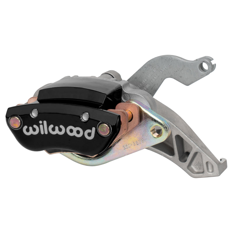 Wilwood MC4 mechanical parking brake caliper in black for 0.81-inch disc, right-hand performance brake component.