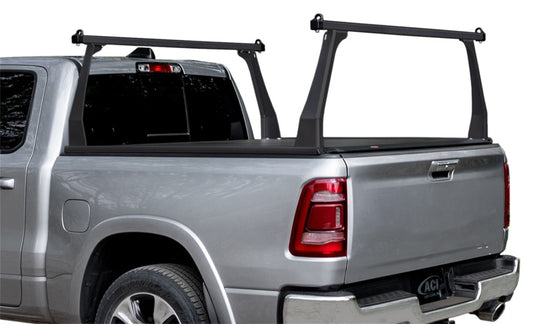 Access ADARAC 09-26 Ram 1500 black aluminum ladder truck rack mounted on a 6ft 4in bed without RamBox