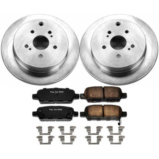 PowerStop brake kit for Suzuki Grand Vitara rear OE brake assembly with rotors and pads.