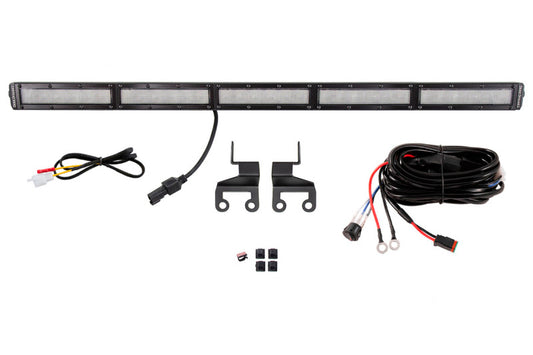 Diode Dynamics Jeep JL Wrangler SS30 rear hardtop bracket kit with white flood light mounts on a Jeep JL Wrangler.