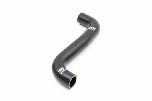 Black GrimmSpeed radiator hose kit for 2008-2014 Subaru WRX, 2008-2017 Subaru STi, and 2009-2013 Subaru Forester XT, showing hoses installed.