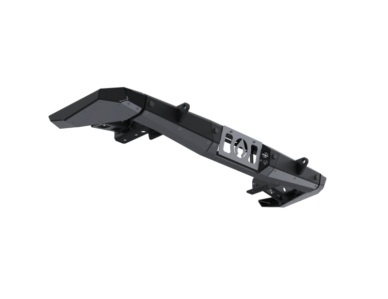 Steel rear bumper for Jeep Wrangler Gladiator by Artec Industries, high clearance design with reinforced steel construction.