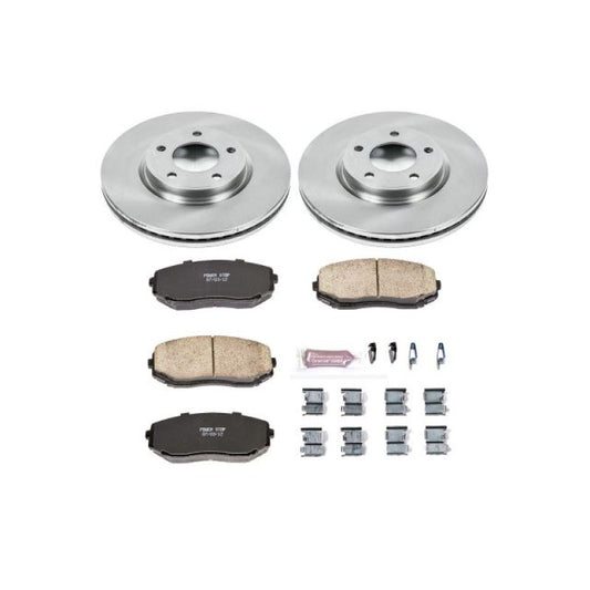 PowerStop OE brake kit for 2007-2009 Ford Edge, front autospecialty brake components with rotors and pads.
