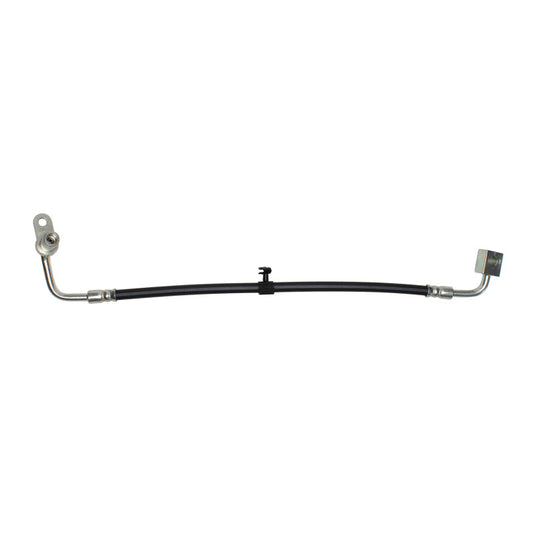 DFC 19-24 Ram 1500 front right brake hose from brake line kit, showing the flexible rubber brake line with metal fittings.