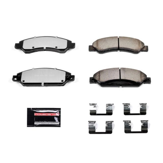 PowerStop Z36 Truck & Tow brake pads for 2007 Cadillac Escalade, front performance brake pads with hardware included.