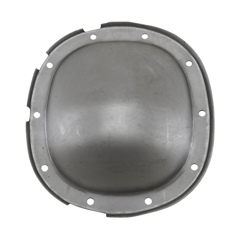 Yukon Gear steel differential cover for GM 7.5-inch and 7.625-inch axles, showcasing durable construction and bolt holes.