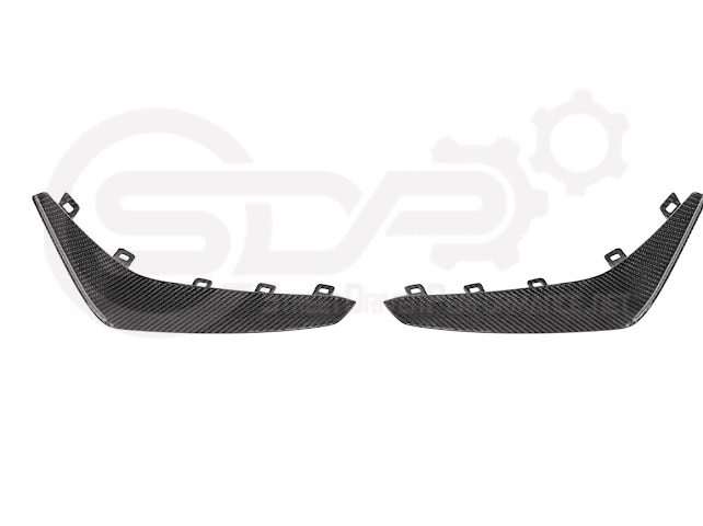 2020-UP CADILLAC CT4 BLACK WING | CARBON FIBER FRONT BUMPER CANARDS