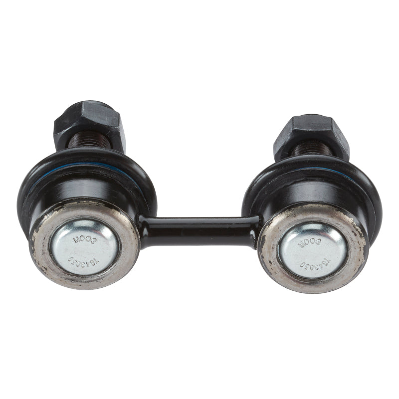 Moog front sway bar endlink for 1996-2000 Toyota RAV4, close-up of durable metal sway bar link component.