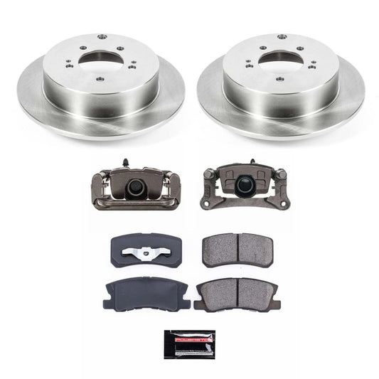 PowerStop rear brake kit with calipers for 2009-2015 Mitsubishi Lancer, OE style brake upgrade, auto specialty performance.