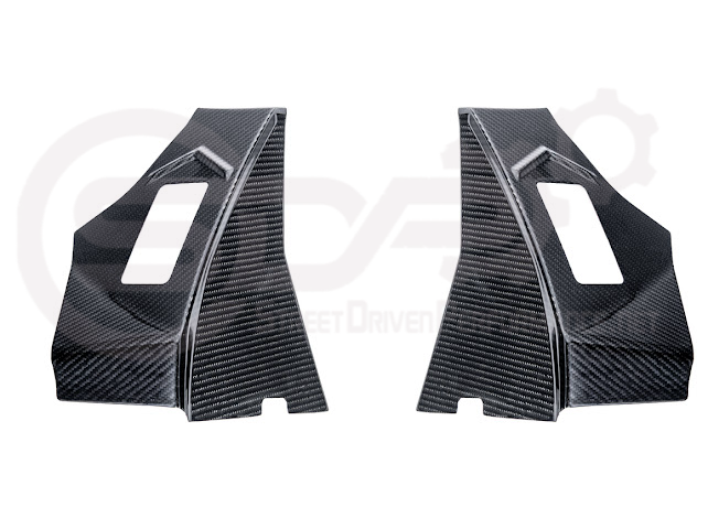 2020+ Chevrolet Corvette C8 Coupe | CARBON FIBER Rear Hatch B Pillar Hinge Cover Pair