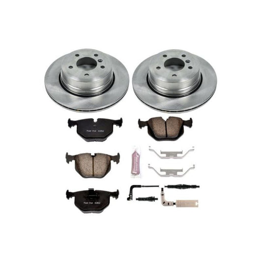 PowerStop rear brake kit for 2006-2007 BMW 525xi, OE-style brake components with brake pads and rotors for reliable stopping power.