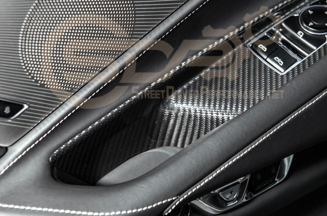 2020-Up Corvette C8 Coupe | CARBON FIBER Door Window Switch Control Panel Cover