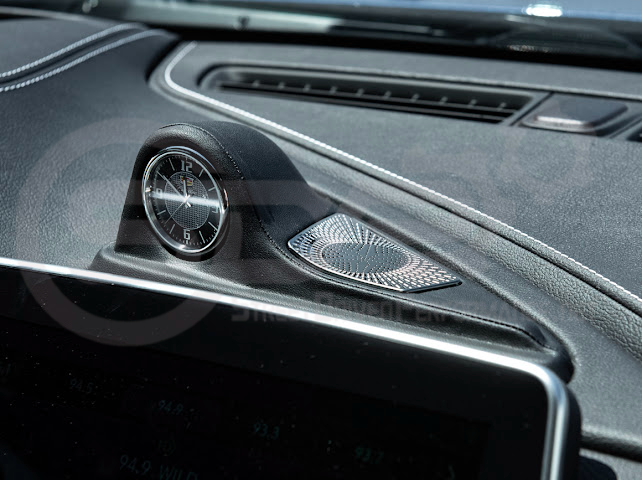 Fit 2020-2024 Cadillac CT5 | Leather Dashboard Center Analog Clock & Speaker Pod (Fits all Models)