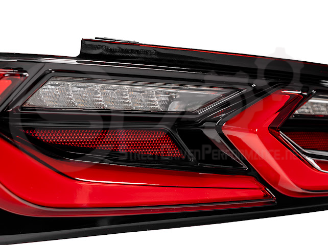 2016-2018 Chevrolet Camaro | C8 Style Sequential Signal LED Rear Taillights Pair (Clear / Red / Smoke Lens)