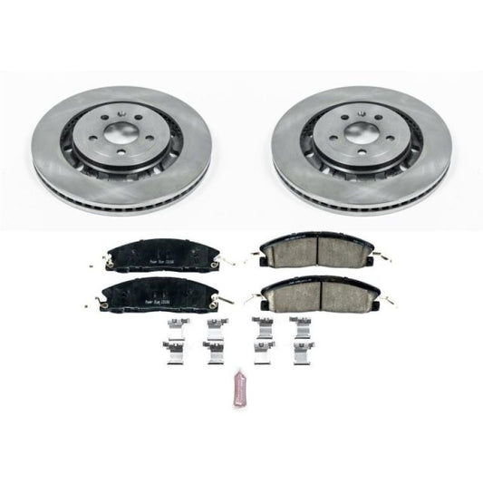 PowerStop OE brake kit for 2013-2019 Ford Explorer front brakes, includes rotors and pads, automotive repair parts.