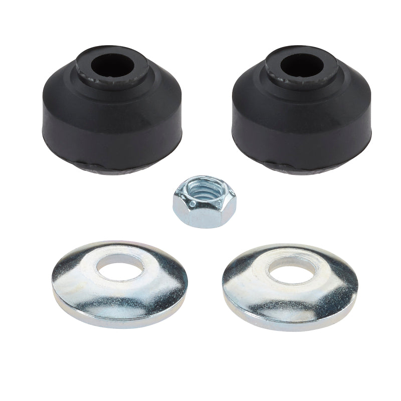 Moog 1972 Fargo W100 pickup sway bar link bushing, front or rear suspension part, close-up view of rubber bushing and metal components.