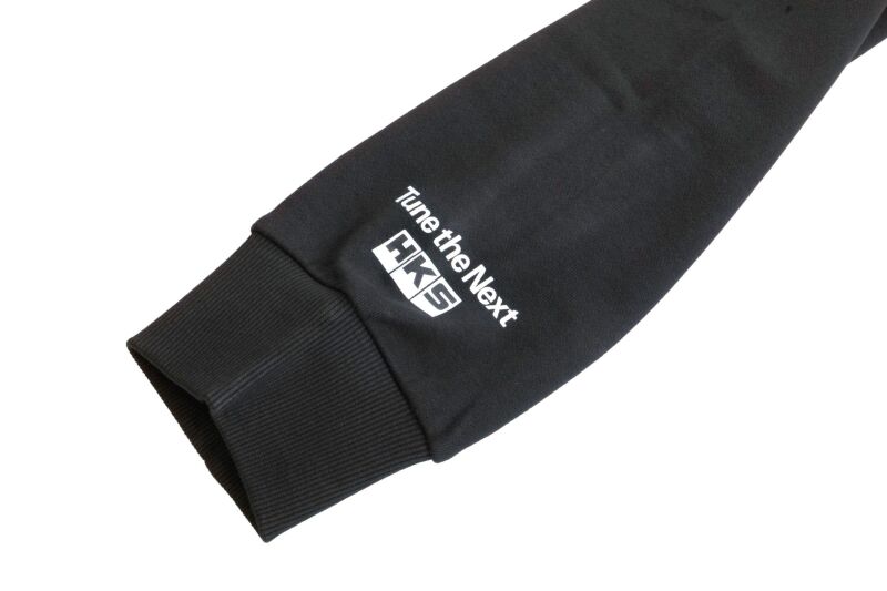 Black HKS pullover shirt with a relaxed fit, featuring the HKS logo on the front, made from comfortable fabric.