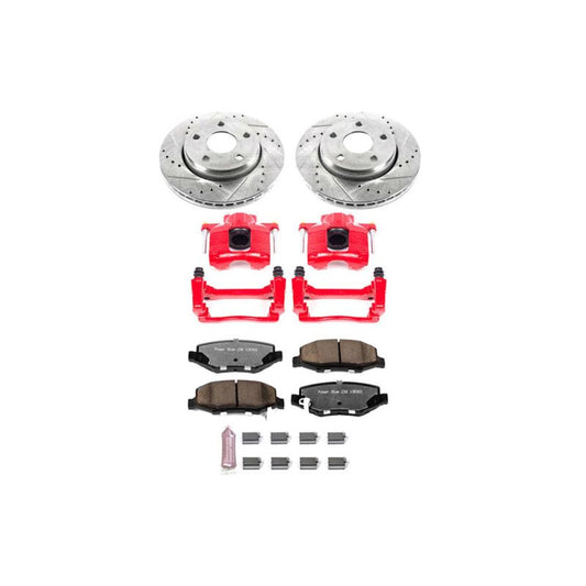 PowerStop Jeep Wrangler front Z36 Truck & Tow brake kit with calipers, performance brake components for enhanced stopping power.