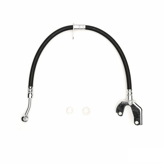 DFC Honda Insight 2000-2006 front right brake hose in a brake line kit, showing the flexible rubber brake line with metal fittings.
