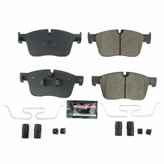 PowerStop Z23 Evolution Sport brake pads with hardware for 2017-2019 Jaguar F-Pace, front performance brake pads.