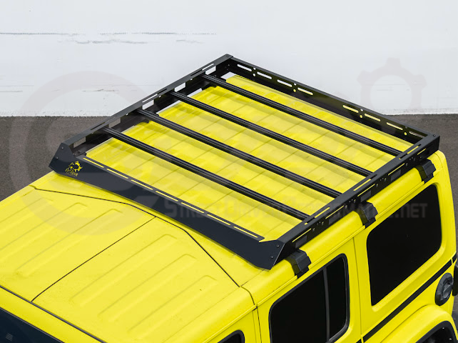 2018-UP JEEP WRANGLER JL & 2020-PRESENT JEEP GLADIATOR JT | CARBON STEEL BLACK TOP ROOF CARGO RACK (FULL & HALF LENGTH)