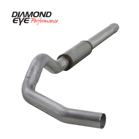 Diamond Eye Performance Catback exhaust system for 2004.5-2007.5 Dodge Ram Cummins 600, showing the stainless steel piping and muffler