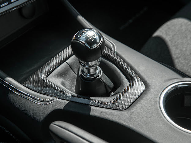 2024-Up Ford Mustang S650 | CARBON FIBER Interior Manual Gear Shift Panel Trim Cover