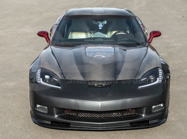 2005-2013 CHEVROLET CORVETTE C6 BASE | C6 ZR1 STYLE PRIMER BLACK FULL FRONT BUMPER CONVERSION KIT