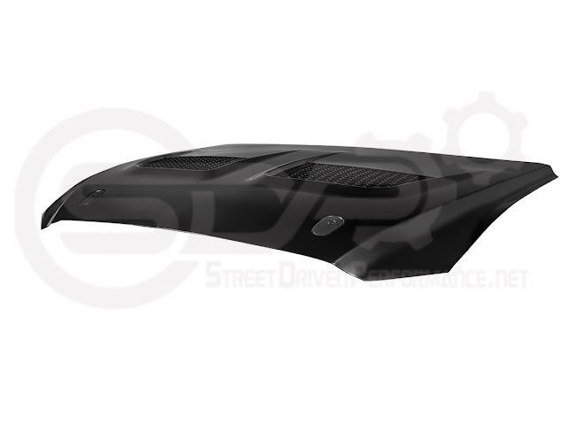 2018-2023 FORD MUSTANG S550 | GTD STYLE ALUMINUM FRONT AIR VENTED HOOD