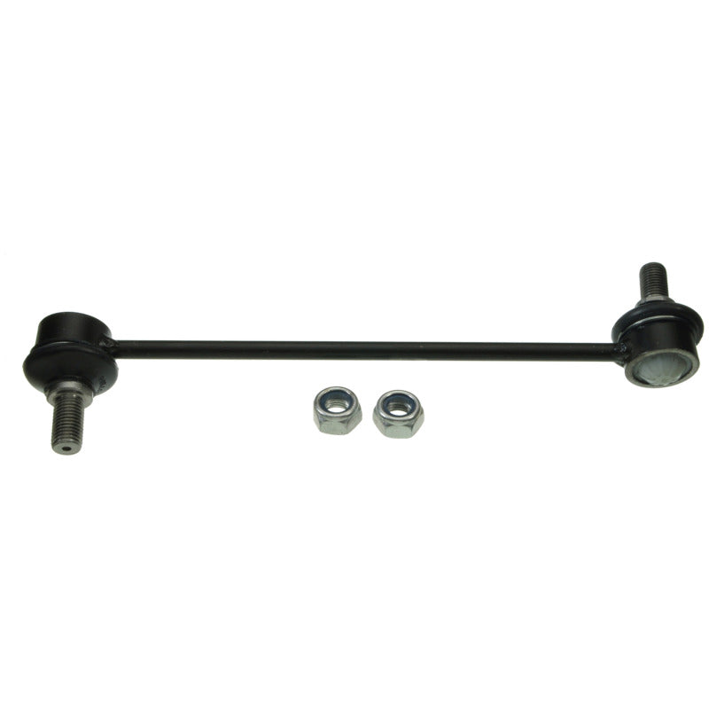 Moog Saturn L100 front sway bar endlinks in black metal for improved vehicle stability and handling.