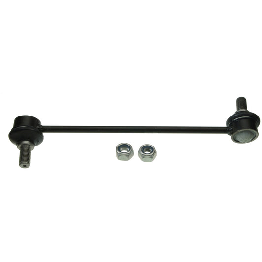 Moog Saturn L100 front sway bar endlinks in black metal for improved vehicle stability and handling.