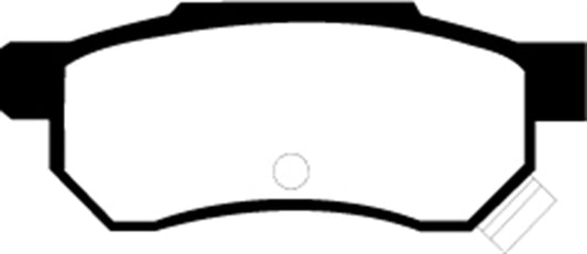 EBC Redstuff rear brake pads for 1992-1994 Acura Integra 1.7 Vtec, performance brake pad set with red friction material