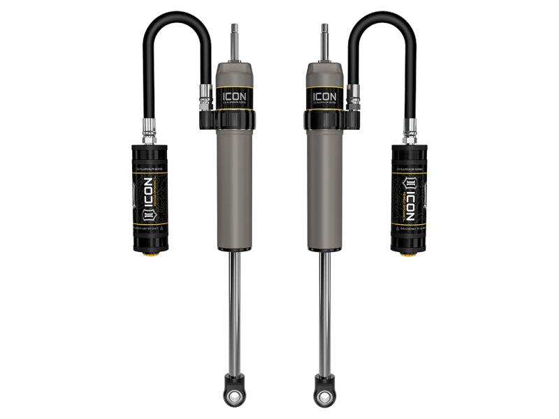 Pair of ICON 23-24 Ford F-250/F-350 Super Duty 4WD 4.5-inch front shocks, 2.5 series, for improved off-road performance