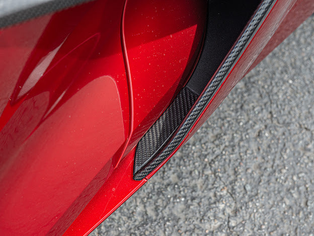 2023+ CHEVROLET CORVETTE C8 Z06/ E-RAY | CARBON FIBER SIDE FENDER VENT DOOR HANDLE TRIM PAIR