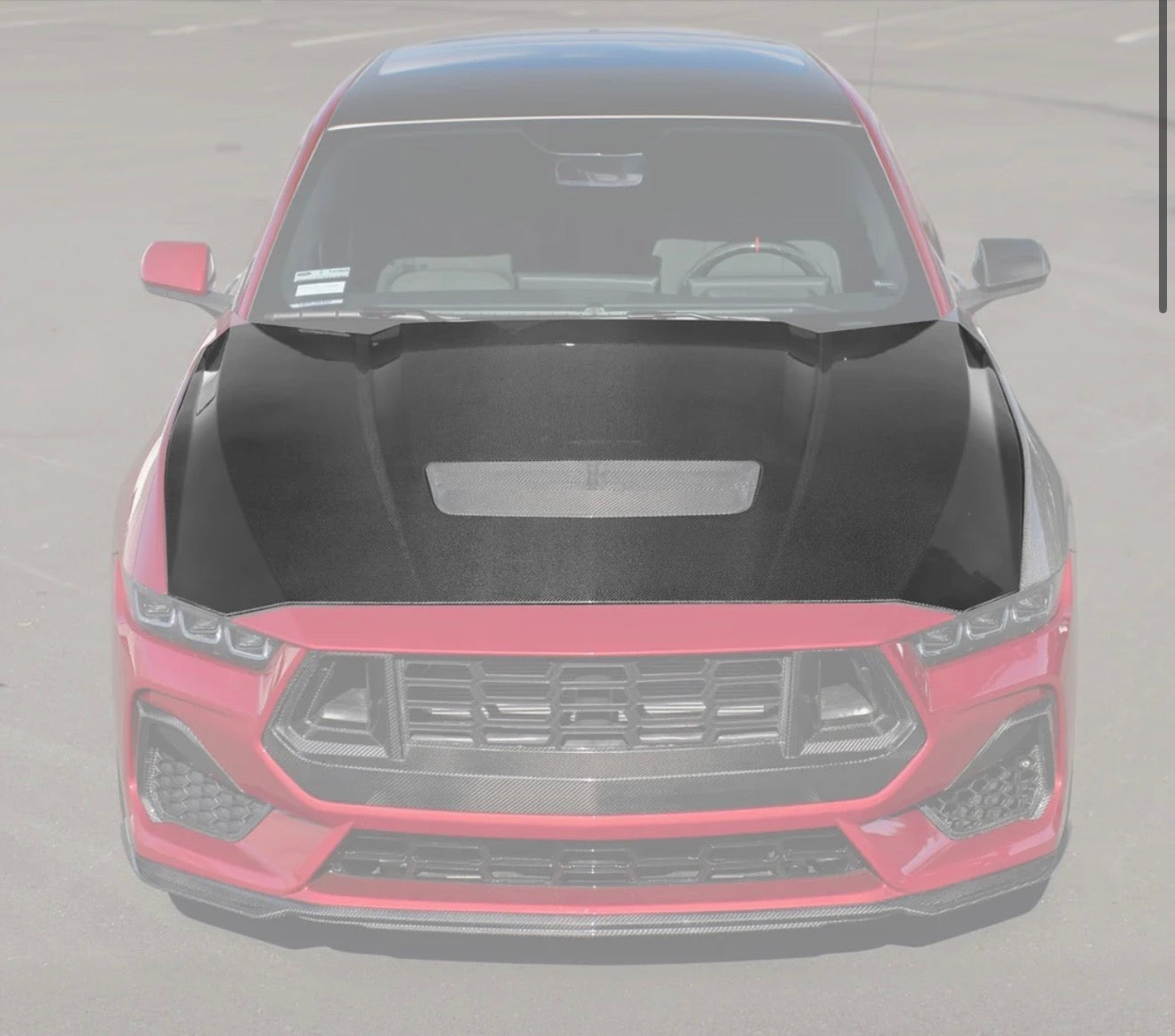 *IMPERFECTION / DISCOUNTED* 2024-Up Ford Mustang S650 | Factory Style CARBON FIBER Front Hood (NO VENT)