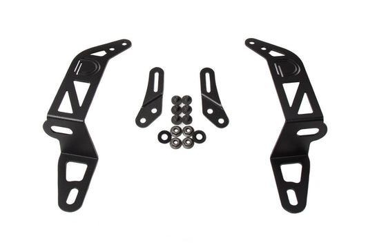 Diode Dynamics SS30 bumper bracket kit for Jeep JL Wrangler and Gladiator, designed for mounting light bars and cubes.