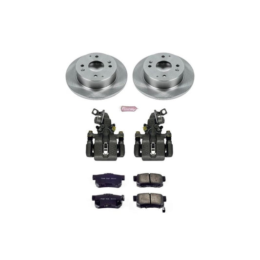 PowerStop rear Autospecialty brake kit with calipers for 1997 Acura CL, includes OE-style brake components and hardware.