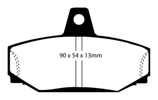 EBC Redstuff rear brake pads for Volvo 760 2.3 Turbo with ABS, designed for high-performance braking and durability.
