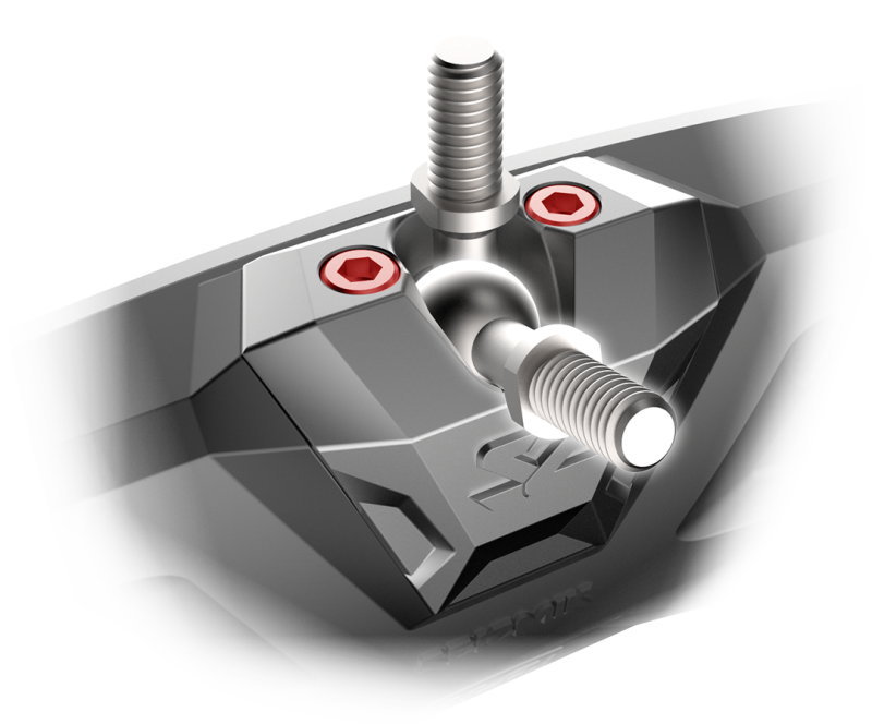 Seizmik 16+ Can Am Defender HD5-HD10 halo rear view mirror pair, cast aluminum construction, showing the mirrors attached to a vehicle.