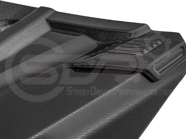 2022-UP TOYOTA TUNDRA | SDP CARBON FIBER FRONT VENTED HOOD WITH SIDE VENTS