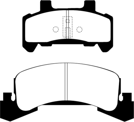 EBC Ultimax2 front brake pads for Buick Skyhawk 1.8 Turbo, OE style, high-performance brake pads with metal backing plate.