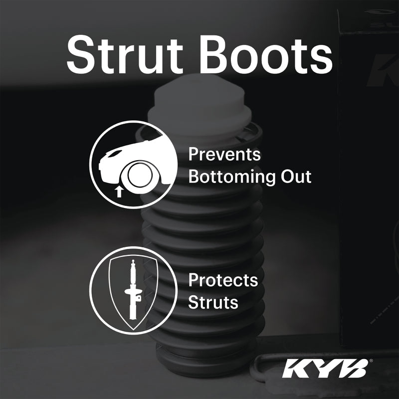 KYB rear strut boot for Lincoln Continental, MKX, Nautilus 2016-2020, protective shock absorber cover for vehicle suspension.